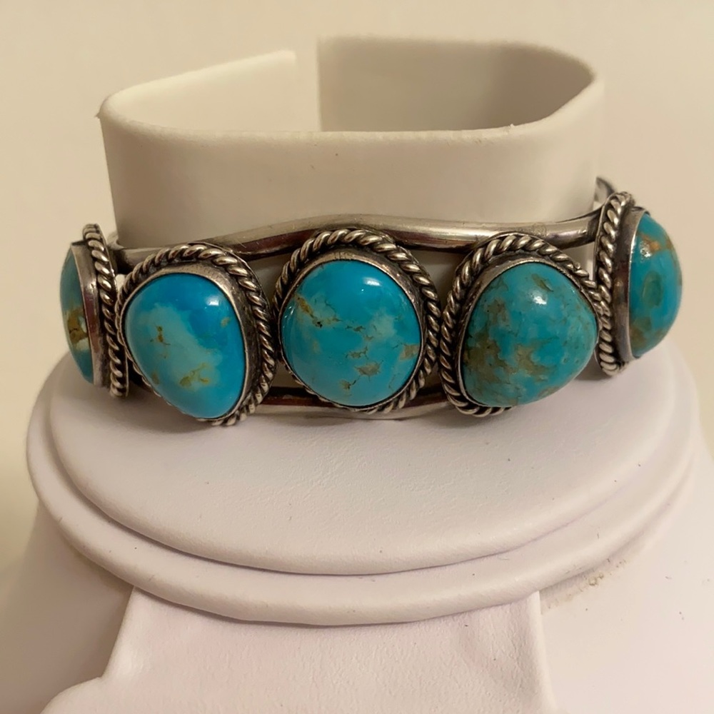 Vintage Sterling Silver with Turquoise Stones